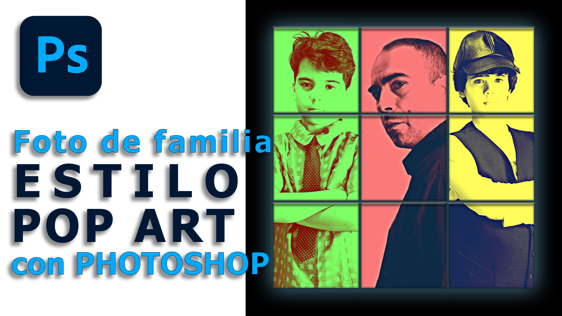 Family pop-art photo.