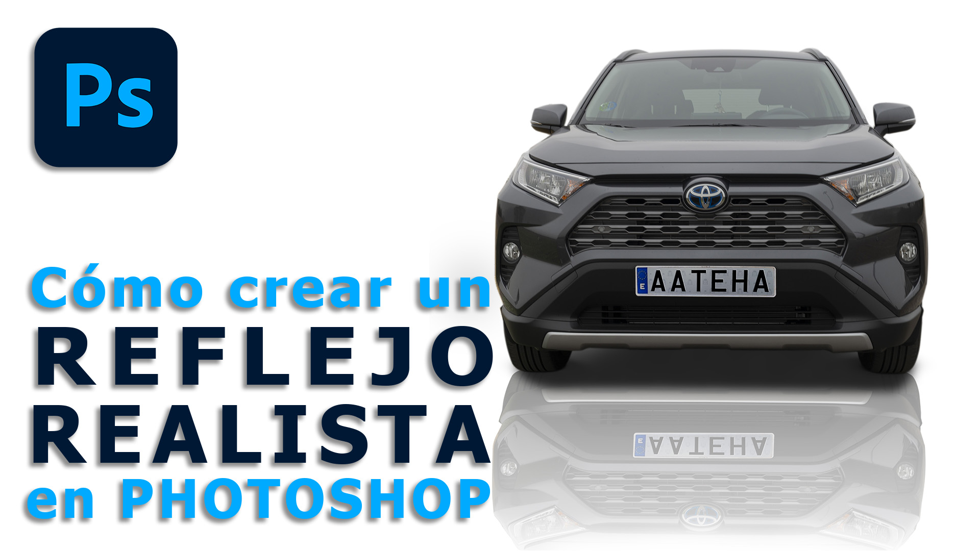 Create realistic reflection of a toyota rav4 in photoshop