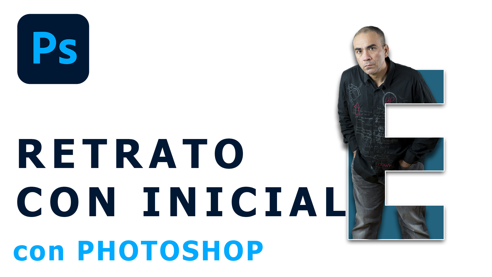 Create portrait with initial.